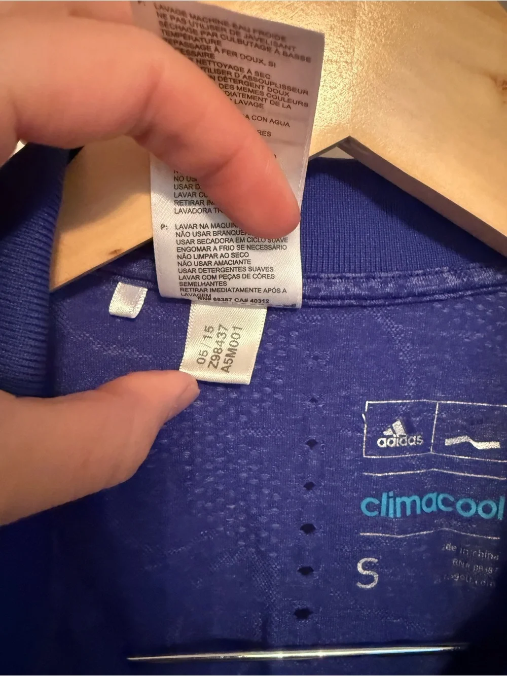 Adidas Blue Climalite Polo Shirt
